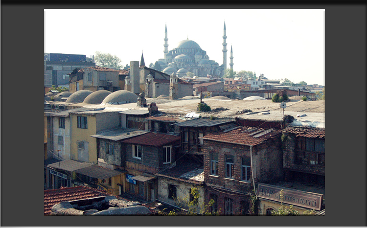 View from Büyük Valide Han to Süleymaniye Mosque