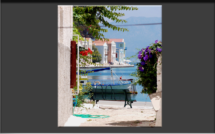 Greek Island Kastellorizo with picturesque Lanes, opposite the Turkish Coastline